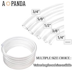 10 Feet PVC- 1/4″ ID Clear Vinyl Tubing Flexible, Hybrid PVC Hose,