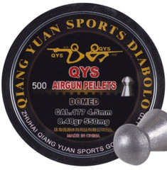 QYS ELITE Premium 500 Count DOMED 4.5mm .177 Caliber Airgun Pellets