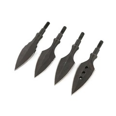 6x Hunting Arrowheads Steel Broadheads Bow Archery Shooting Target Arrow Points
