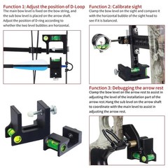 Bow Square Bow Level Kit 2 Pack Archery Bow String Level Turning Kit and T Sh…