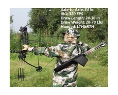 Archery Compound Bow Set PRO,Draw Weight 20-70 LBS, Draw Length 24″-30″, IBO …