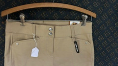 ARIAT Ladies BREECHES Sz 26R Tan NEW! Front Zip Cotton Blend HERITAGE Low Rise