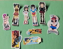 Hook-ups Inspired Girls Stickers Set 2.4 Surf Skate Vinyl Laminated Die-cut
