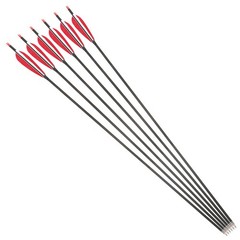 35″ Archery Pure Carbon Arrows SP500 600 5″ Turkey Feather Recurve Bow Hunting