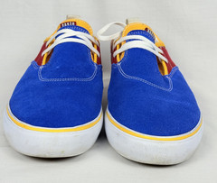 Lakai Riley 2 Blue/Red/Yellow Hawk Suede Skateboarding Sneakers Men’s 9.5 – READ