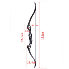 62″ Takedown Recurve Bow 30-60lbs Archery Aluminum Riser Bow Hunting Target