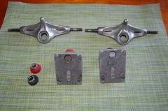 Vintage INDEPENDENT TRUCK PAIR OF SKATEBOARD TRUCKS 7.6″ -Used Made in USA