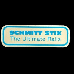 Vtg 1980’s Schmitt Stix Skateboards The Ultimate Rails Sticker In Blue