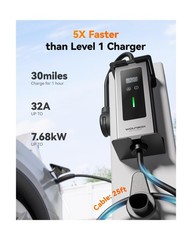 WOLFBOX Level 1&2 Tesla Charger 32A,Portable ev Charger Station with ETL Cert…
