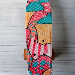 Unbranded Penny Cruiser Skateboard Unisex OS Multi Color Pop Art Graphic Lights