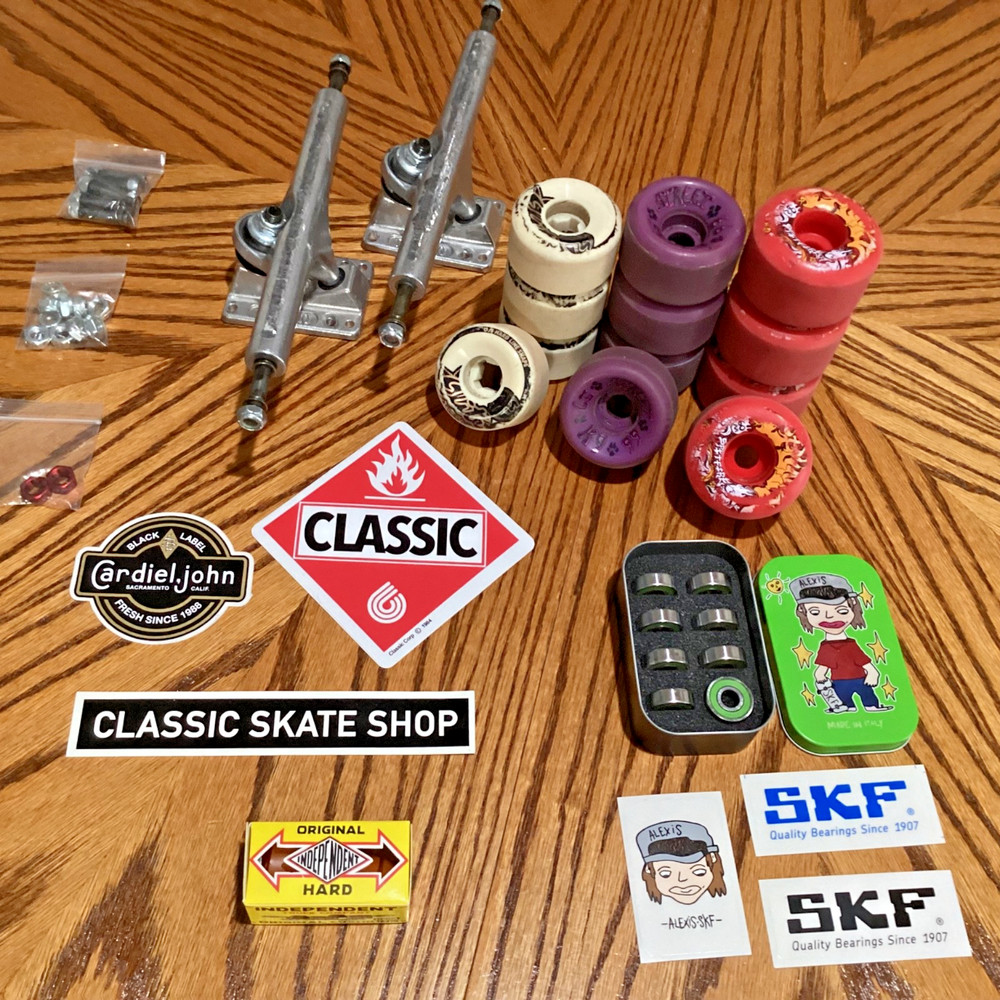Lot Of Skateboard Parts Trucks Wheels Independent Spitfire OJs Dogtown K-9 SKF
