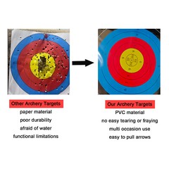 40Pcs 16 – 31In Standard Targets Paper Waterproof PVC FITA-Archery Practice Bow