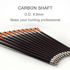 12Pcs 20 INCH Crossbow Bolts OD 8.8mm Carbon Crossbow Archery Arrows Screw Tips