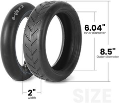 8.5″ Tire & Tube, 50/75-6.1 Scooter Replacement Tire for Gotrax Gxl V2/ Xiaomi M