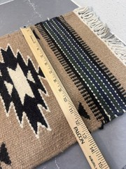 Hand Woven Wool Saddle Blanket Rug Navajo Southwest ~13×20” Decor