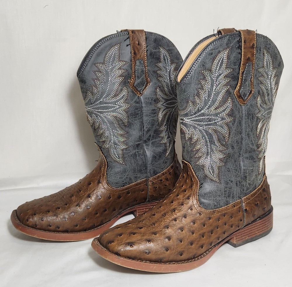 Roper Men’s Brown/Gray Leather Western Boots US 8.5D Style 09-020-0191-3378