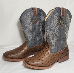 Roper Men’s Brown/Gray Leather Western Boots US 8.5D Style 09-020-0191-3378