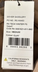 Dover Saddlery Riding Sport Tech Tight Silicone Full Seat Clay Brown Women’s M