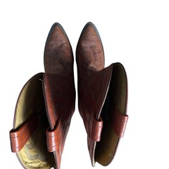 Nocona USA Full Quill Ostrich Cowboy Boots Men’s 7D Cognac Brown Western Exotic