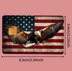 Eagle USA FLAG Patriotic Credit Debit Card Skin Cover Sticker 1PC