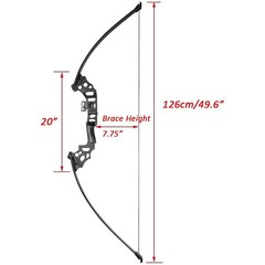 40lb Bowfishing Recurve Bow Set Arrow Reel Straight Bow Archery Hunting Fishing