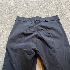 Dover Saddlery Breeches Womens 26 Black Zip Equestrian Knee Patch Riding Pockets