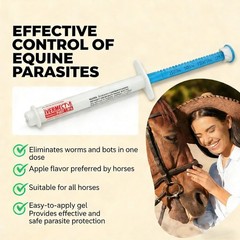 New Paste Wormer Horse Dewormer Apple Flavor US Free Shipping EXP 1/2028