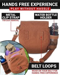 Lightweight Disc Golf Bag – Holds 10 Discs, Easy Carry, Durable Waxed Canvas, Bo