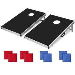 Cornhole Bean Bag Toss Set Boards Outdoor Party Game Toys All Ages W/Carry Case