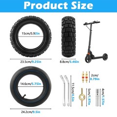 80/65-6 Scooter Tire & Inner Tube Kit, 10×3.0 Replacement for Electric Scooters,