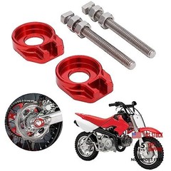 Motorcycle 2pcs 12mm Chain Adjuster Tensioner CNC Universal for CRF50F red