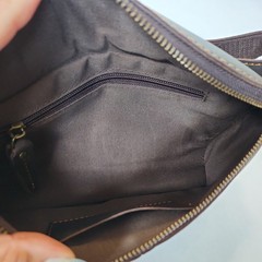 Genuine Leather Fanny Back Brown Unisex Dark Brown Adjustable Stitching