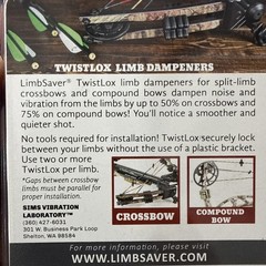 LimbSaver TwistLox Limb Dampeners 4 Pack Crossbow Compound Bow Camo MADE USA NEW