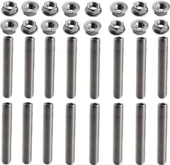 16Pcs Stainless Exhaust Manifold Stud Kit 2 Manifolds for Ford 4.6 & 5.4 Liter V