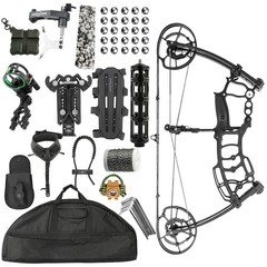 Compound Bow Adjustable 40-65lbs 320fps Hunting Fishing Target Shooting Adults