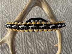 Black, Yellow And White Bow Wrist Sling