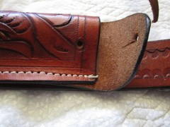 36″ WESTERN BROWN LEATHER REAR CINCH W/28″ REAR FLANK STRAPS