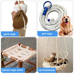 White Cotton Rope 1/2in × 100ft Natural Twisted,Available as Used for Tug of …
