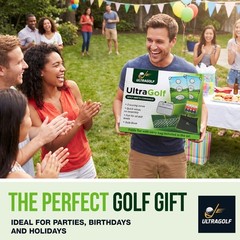 UltraGolf 2-in-1 Golf Cornhole Chipping Game 23 inches x 37″, Green and black