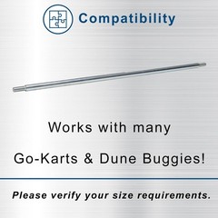 36″ x 1″ Steel Axle Rod with 1″ to 3/4″ Step-Down & 3/4-16 Fine Threads