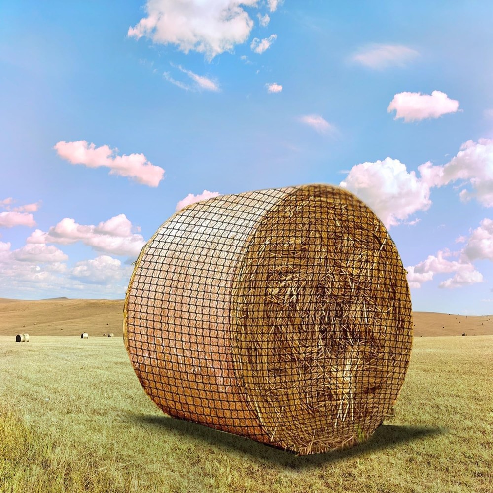Ribowri 4 * 4ft Heavy Duty Slow Feeding Horse Hay Net 1.75inch knotless Desi…