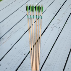 Half Dz 11/32 Cedar Arrows 31″ RW Fletch 5″ 30-40# With 125gn Field Points