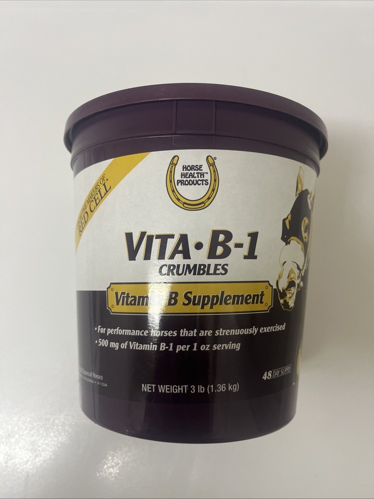 Horse Health Vita B-1 Crumbles, Vitamin B Supplement for Horses- 3 pounds,