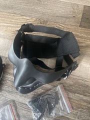 Lot of 2 Airsoft Protective Half Face Mask Halloween Party Cosplay Costume Kabuk