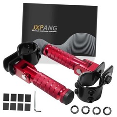 M8 Motorcycle Folding Rearsets Foldable Motorbike Footrest Bicycle Type B Red
