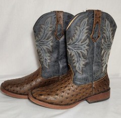 Roper Men’s Brown/Gray Leather Western Boots US 8.5D Style 09-020-0191-3378