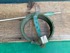 VINTAGE ARCHERY BOW FISHING REEL AND ARROW WITH CARP POINT FOR BOWFISHING