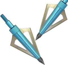 12pcs Archery Broadheads 3 Fixed Blade 100Grain Hunting Arrowheads with One Case