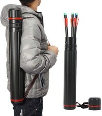Arrows Quiver Tube Archery Case Back Shoulder Quiver Adjustable 12-24Pcs Arrows