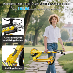 Scooters for Kids 8-12, Teens & Adults – Load 240 LBS, 8-Inch Wheels, Kick Scoot